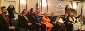 Various religious leaders during multi-faith prayer service for Ebola at Nevada Governor’s Mansion.