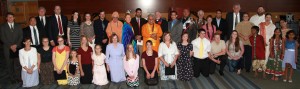 Some of the diverse religious leaders, speakers, performers, graduates and volunteers after the Baccalaureate Service. (Picture by George A. Anastassatos)