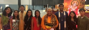 Rajan Zed (fourth from right) with some Conference volunteers.