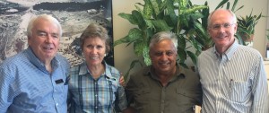 At BYU Jerusalem Center, from right to left, are David M. Whitchurch, Rajan Zed, Joyce Smith and Jeff Smith.