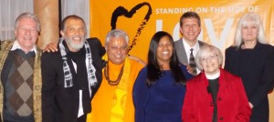  At the Service, from left to right, are—Jim R. Eaglesmith, Leon Williams Smith, Rajan Zed, Patricia Y. Gallimore, Ryan J. Earl, Rebecca Willis and Mary Cooper. 