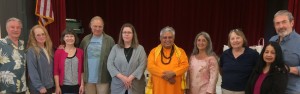 Some of the participants in the Peace Day event. Rajan Zed is sixth from left